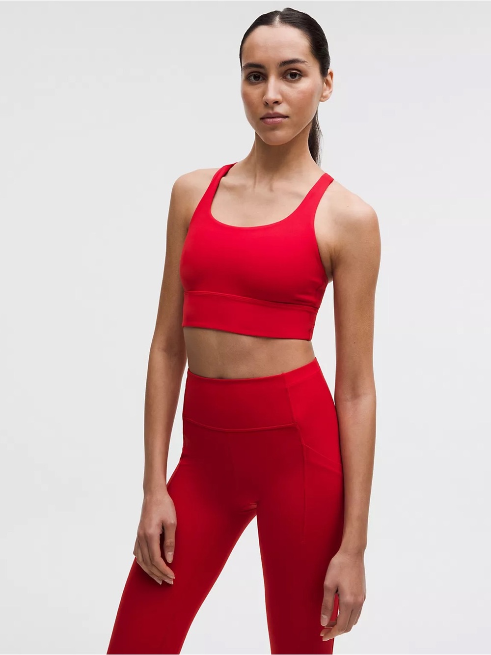 Lululemon Energy Bra Long Line in Carnation Red